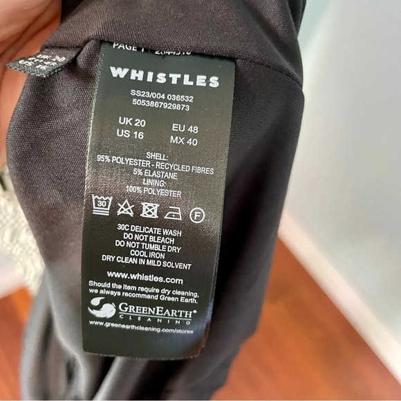 Whistles Link Check Mesh Shirt Dress Black/Multi NWT size 16 - Picture 9 of 15